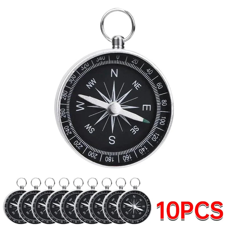Pocket-Sized Portable Survival Compass with Key Ring – Outdoor Camping & Hiking Navigation